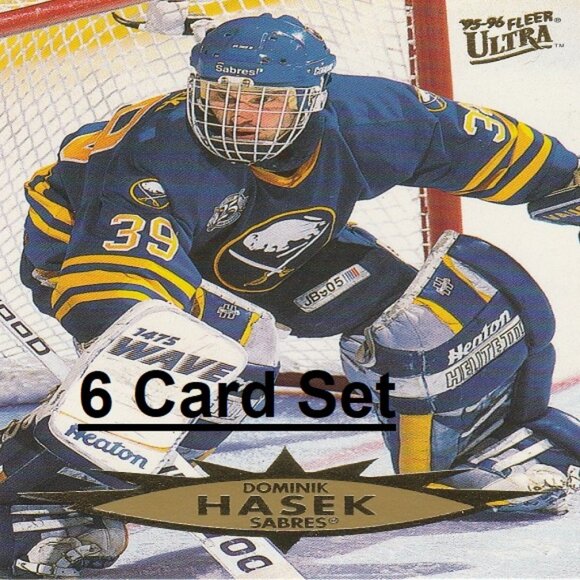 Dominik Hasek Hockey Card Collection - 6 NHL Hockey Cards - Picture 1 of 7